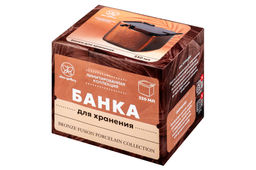 Банка для сыпучих продуктов 330 мл 11*9*9 см Бронза + откидная бамбук.крышка - Elan gallery фото 15