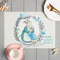 Салфетка на стол Доляна HOME is where MOM is ПВХ 40*29см