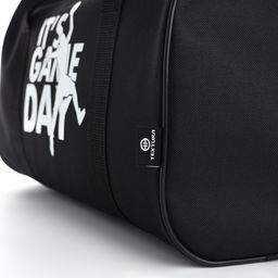 Сумка спортивная на молнии TEXTURA, с подкладкой, с длинным ремнём, маленький размер, чёрная