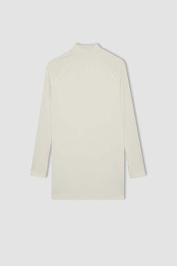 DeFactoFit Длинная футболка с воротником-стойкой и длинными рукавами для спортсменов  фото 10