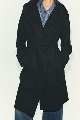 ABRIGO SOFT CAPUCHA / Negro - Zara фото 2