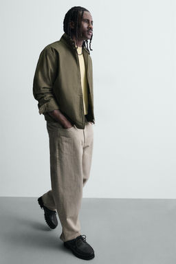 PANTAL?N RELAXED FIT CIERRE CRUZADO / Gris claro - Zara фото 6