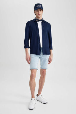 Рубашка стандартного кроя с длинным рукавом - Defacto фото 2