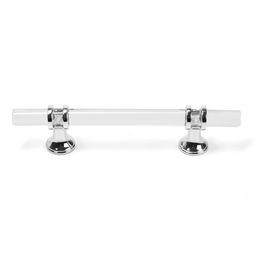 Ручка-скоба CAPPIO PK106, м/о 96 мм, d=12 мм, пластик, цвет прозрачный/хром