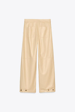 100% LEATHER BALLOON TROUSERS ZW COLLECTION - Zara фото 6