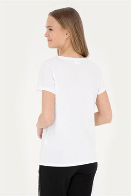 Женская белая футболка с круглым вырезом - U.s. polo assn фото 5