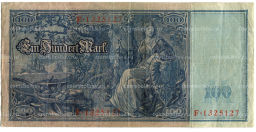 Банкнота 100 марок 1910 года Германия