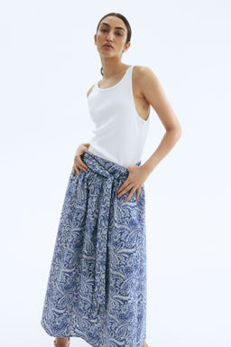 Falda de popelina con lazada - H&m фото 3