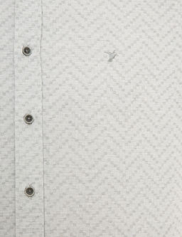 Светло-серая приталенная рубашка с длинным рукавом - Cacharel фото 11