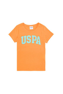 K_z _ocuk Turuncu Bisiklet Yaka Ti__rt - U.s. polo assn фото 4