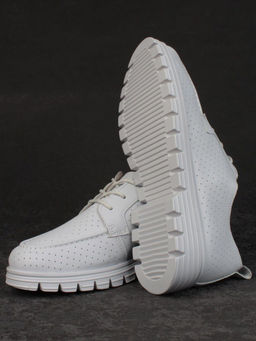 03-PDD161-5 GRAY/LT. BLUE Полуботинки женские (натуральная кожа) - Фабричный китай фото 13