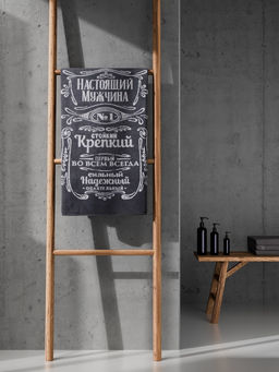 Полотенце махровое Этель Мужчина стойкий, крепкий, 50?90 см, 100% хлопок, 420 г/м?, серое