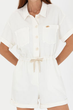 Женский джинсовый комбинезон цвета экрю Скидка 20% в корзине - U.s. polo assn фото 13