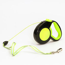 Рулетка Пижон светоотражающая, 8 м, до 50 кг, трос, прорезиненная ручка, зелёная