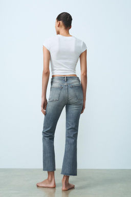 TRF CROPPED FLARE HIGH-WAIST JEANS - Zara фото 25