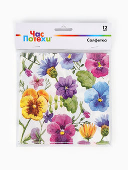 Цена за 2 шт. Салфетки бумажные двухслойные «Полевые цветы», 33 х 33, 12 шт
