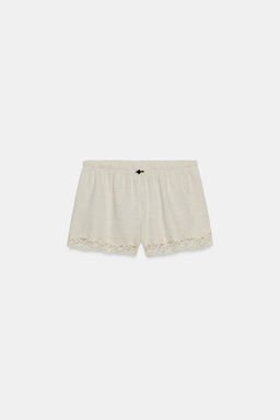 SHORTS COMBINADO ENCAJE / Gris vigor? - Zara фото 2