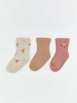 Desenli K?z Bebek Soket ?orap 3l?