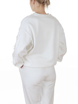 3416/3417 WHITE Костюм спортивный утепленный женский (95% хлопок, 5% эластан)