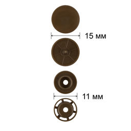 Кнопка Micron POM-15/500 Кнопки пластиковые пластик d 15 мм 500 шт. № 015 коричневый