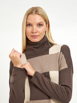 водолазка женская из шерсти в крупную клетку - Glenfield фото 6