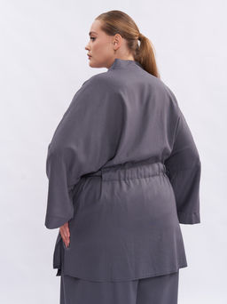 Кардиган кимоно льняной TKA04152GRY23