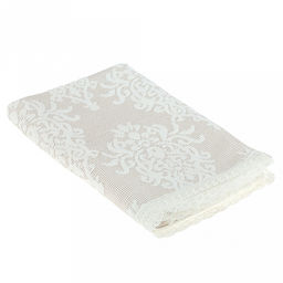 Полотенце махровое "Династия" 70х140см, хлопок 100%, ажурный кант, молочный (Китай)