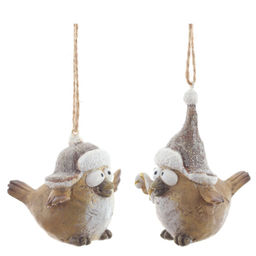 Фигурка декоративная подвесная "Птичка", L6 W7 H6 см, 2в.