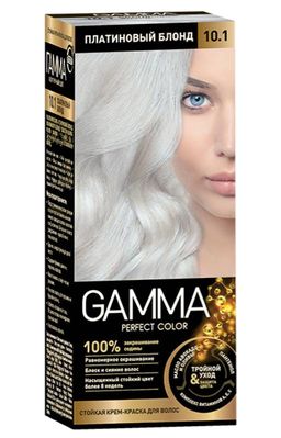 ГАММА краска д/волос PERFECT COLOR 10.1 Платиновый блонд в компл. с окислит.кремом 9%