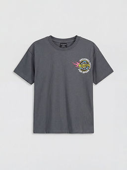 Bisiklet Yaka Hot Wheels Bask?l? Erkek ?ocuk Ti??rt