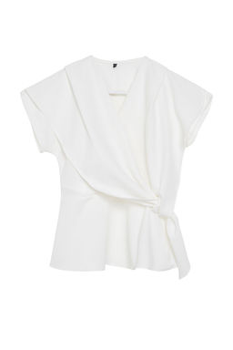 Ekru Dugum Detayl? Dokuma Bluz TWOAW25BZ00046