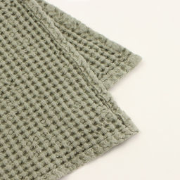 Полотенце вафельное SL HOME: Linen «Олива», 60×140 см, оливковое