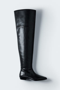 Botas de piel over-the-knee - H&m фото 7