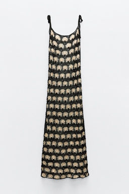 LONG CROCHET DRESS - Zara фото 5