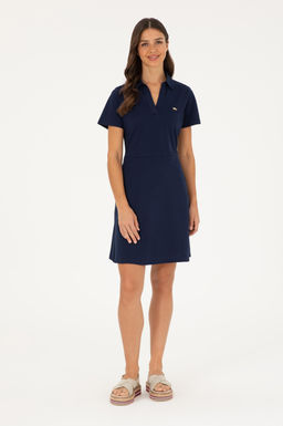 Женское темно-синее трикотажное платье Неожиданная скидка в корзине - U.s. polo assn фото 3