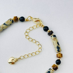 Браслет из перепелиной Яшмы , Агата и Тигрового глаза 16 см +