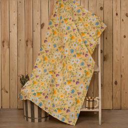 Полотенце для бани Русское поле 80х 150 см, хлопок вафельное полотно