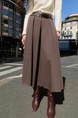 CAPE MIDI SKIRT WITH BELT - Zara фото 3
