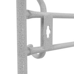 Вешалка настенная металл. 2-х ярусная 60см (белое серебро/белый)