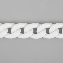Цепочка для сумки, пластиковая, 17 23 мм, 120 см, цвет белый - Арт узор фото 12