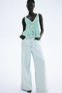Top de tirantes con volantes decorativos - H&m фото 6