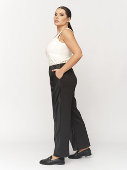 Брюки из эко-кожи BB22034BLK01