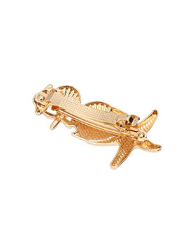 Заколка-автомат для волос "Лейла море" ассорти, 7,5 см, золото