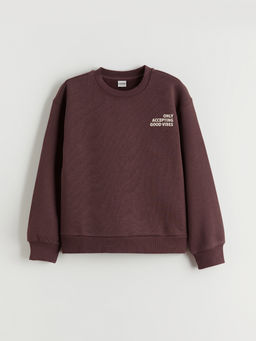 S?rt Bask?l? K?z ?ocuk Sweatshirt