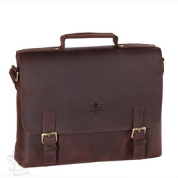 Портфель мужской кожаный 35502Z d.brown Zinimsk в Новосибирске