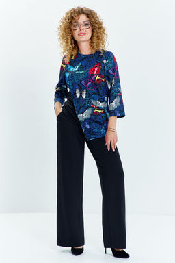 Костюм Euro Moda 626 черный, мультиколор