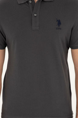 U. S. Polo Assn / Мужская базовая футболка антрацитового цвета - U.s. polo assn фото 6