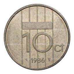 10 центов 1986 года Нидерланды