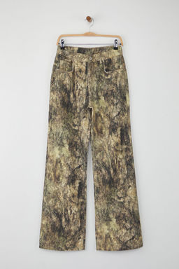 Teen Cok Renkli Desenli Yuksek Bel Wide Leg Jeans TWOAW26JE00152 - Trendyolmilla фото 5