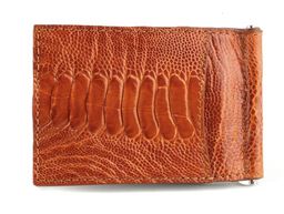 Зажим для купюр из кожи страуса - Sefaro фото 3